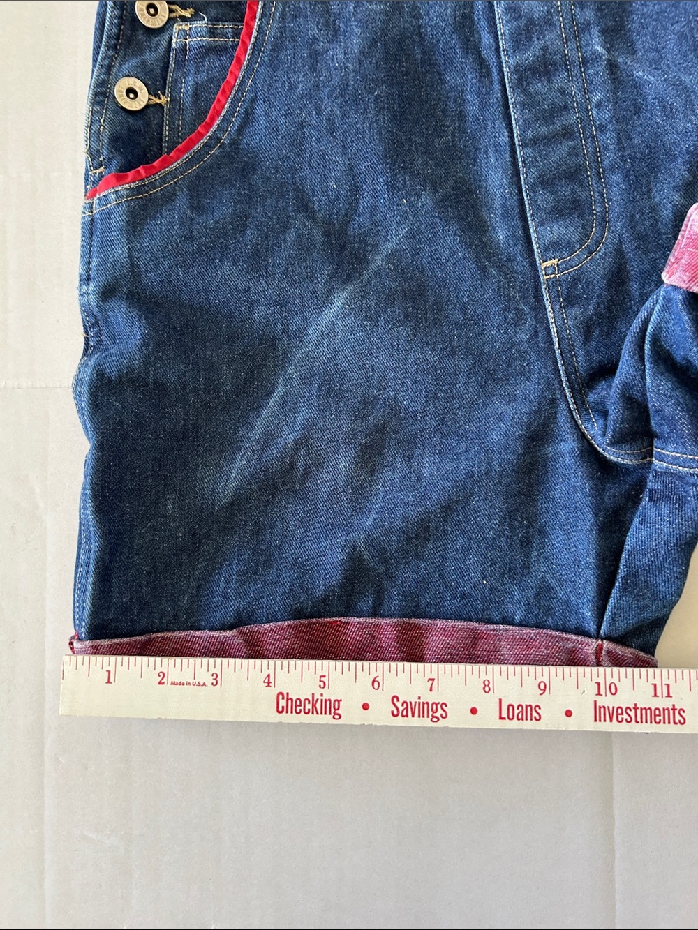 B.U.M. EQUIPMENT RARE VINTAGE SHORT CARPENTER STYLE OVERALLS SIZE S - Picture 11 of 12